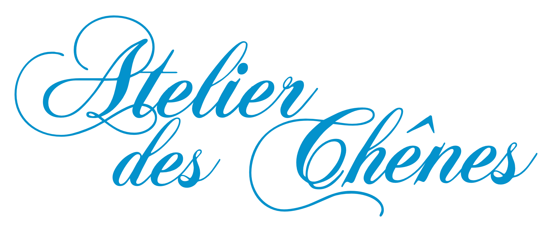 Logo bleu atelier des chenes