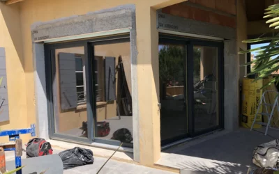 Porte-fenêtre aluminium pour rénovation de maison